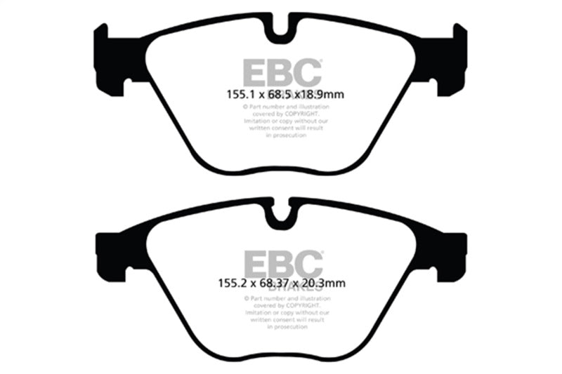 EBC 10+ BMW 535i 3.0 Turbo (F10) Yellowstuff Front Brake Pads DP42103R