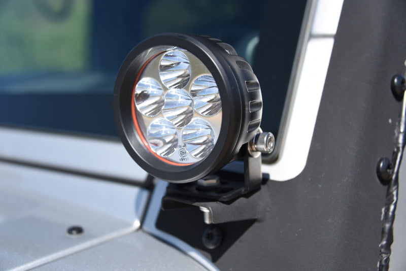 DV8 Offroad 3.5in Round 16W Driving Light Spot 3W LED - Black - #R3.5E16W3W