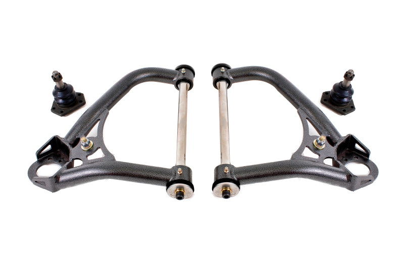 BMR 1967-1969 1st Gen F-Body Pro-Touring Upper A-Arms with Tall Ball Joint (Delrin) - Black Hammertone