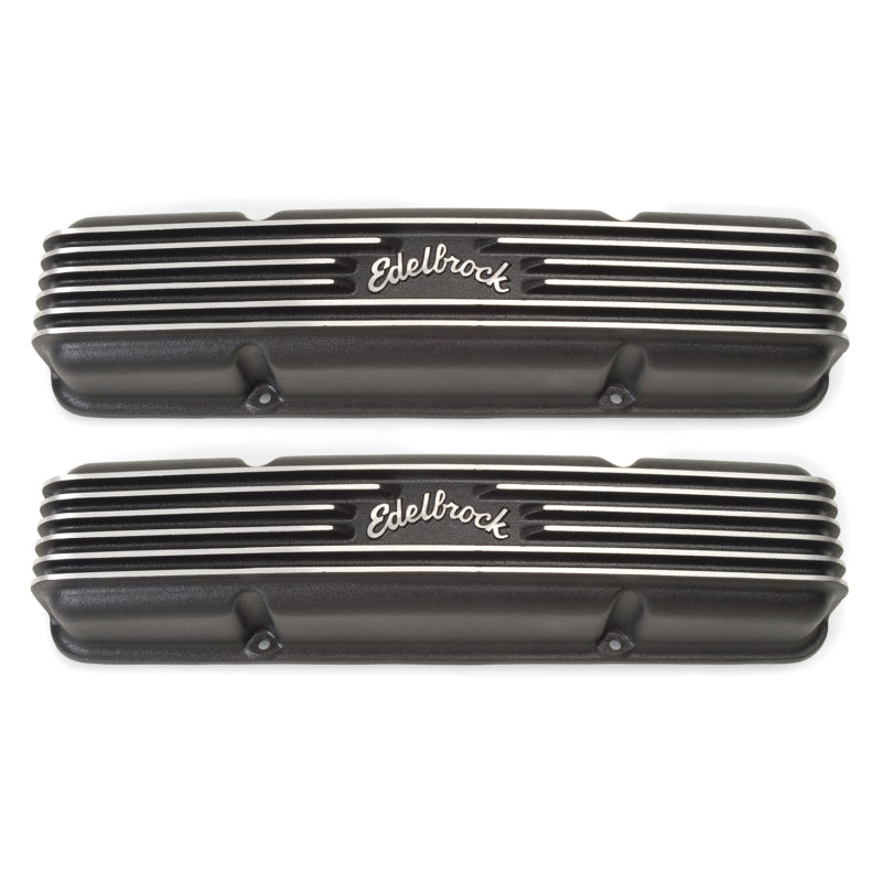 Edelbrock 41453 Valve Cover Classic Series Chevrolet 1959-1986 262-400 CI V8 Black