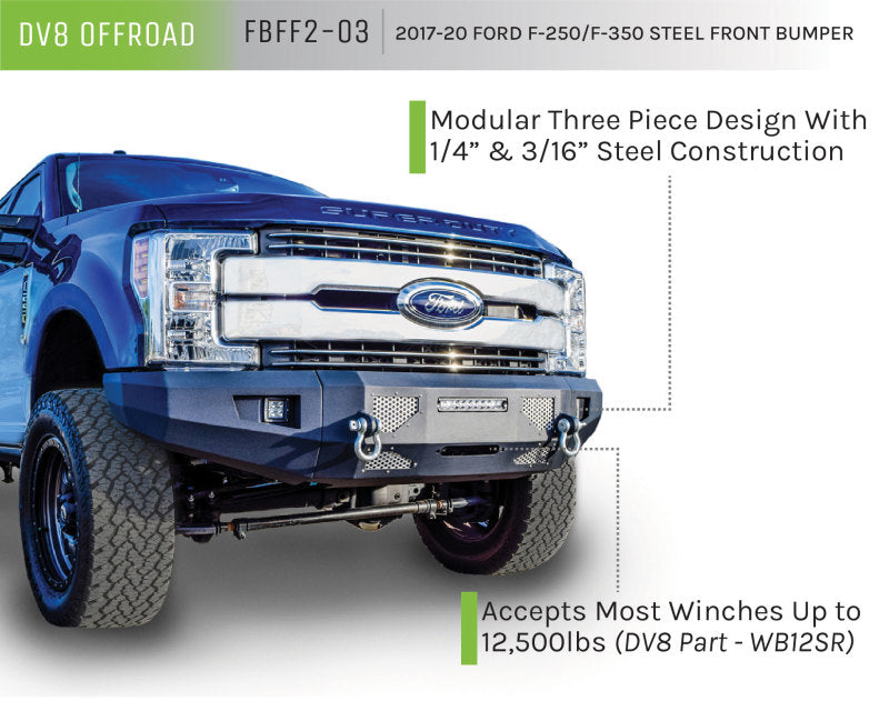 DV8 Offroad 2017+ Ford F-250/F-350/F-450 Front Bumper - #FBFF2-03