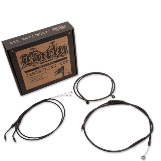 Burly Brand B30-1272 Control Kit 8 in Black for 2014-2020 Harley-Davidson Sportster
