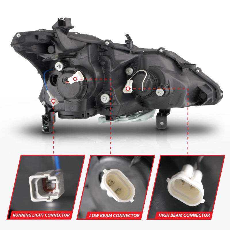 ANZO 2013-2015 Nissan Altima LED Projector Headlights