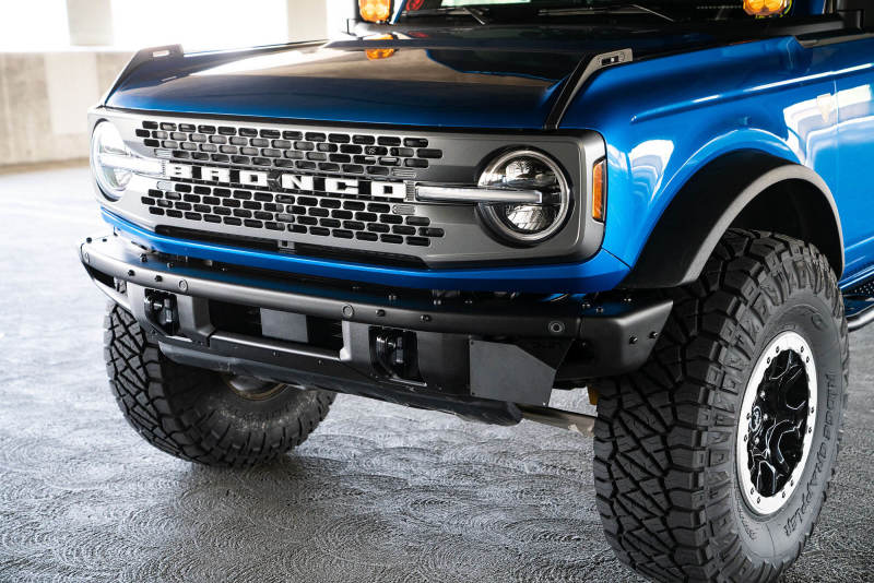 DV8 Offroad 21-22 Ford Bronco Factory Front Bumper License Relocation Bracket - Side - #LPBR-02
