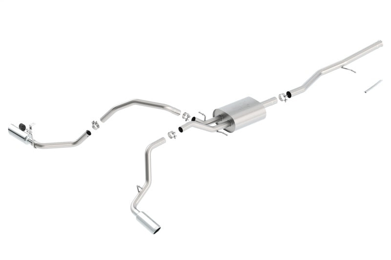 Borla 140549 14 Chev/GMC Silverado/Sierra 1500 CC/SB C/B ATAK 3.5x2.25in Singl Rnd Rlld AnglCt Splt Sd - #140549