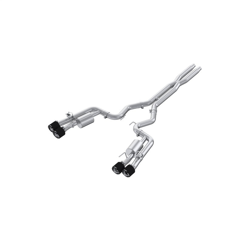 MBRP Ford Mustang Dark Horse 3in Exit Exhaust w/ Quad CF Tips - T304