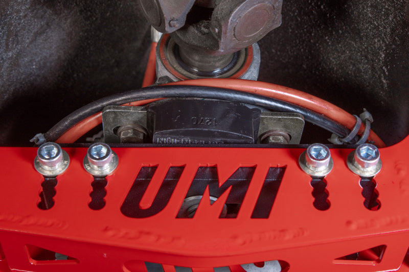 UMI Performance 3108-R Modular Adjustable Transmission Crossmember Red