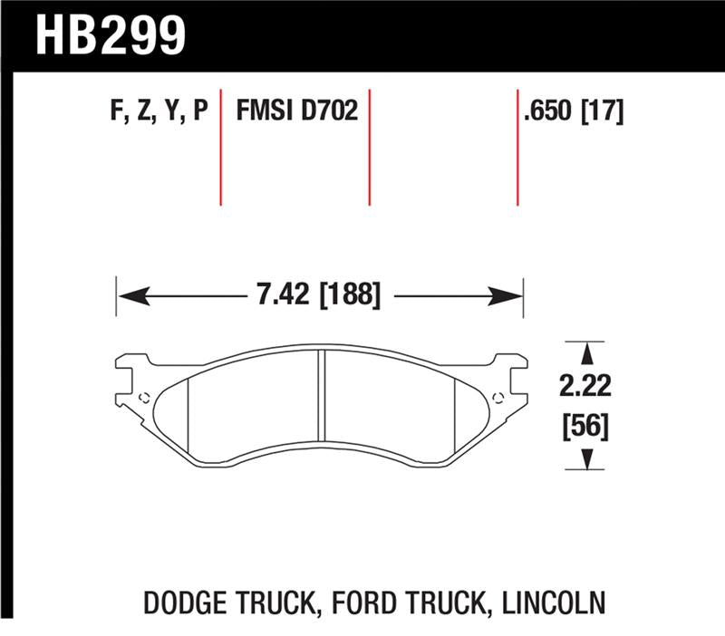 Hawk Performance HB299F.650 HPS Performance Street Brake Pads