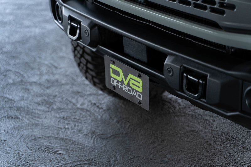 DV8 Offroad 21-23 Ford Bronco Capable Bumper Front License Plate Mount - #LPBR-04