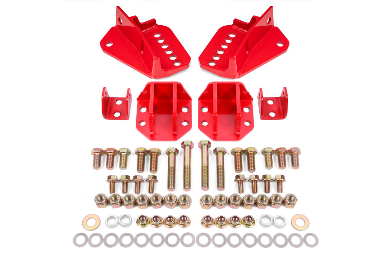 BMR 1964-1972 GM A-Body Coilover Conversion Kit Rear Adjust Shock Mt without CAB - Red