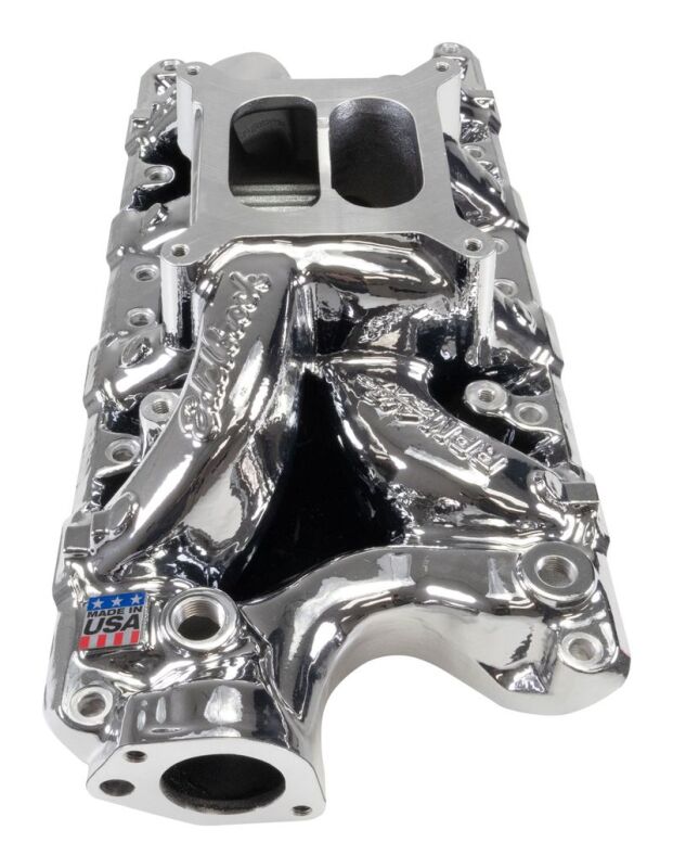 Edelbrock 7521-CP Ford Small-Block 289-302-347 RPM Air-Gap Intake Manifold - Chrome Plasma Finish