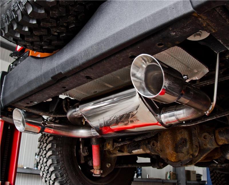 MBRP S5528BLK Cat-Back Exhaust System - 2007-2018 Jeep Wrangler JK | Black Coated