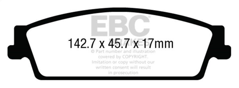 EBC 15+ Cadillac Escalade 6.2 2WD Greenstuff Rear Brake Pads DP63022