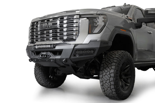 Addictive Desert Designs for 24+ GMC 2500/3500 Phantom Front Bumper w/Winch- Hammer Black
