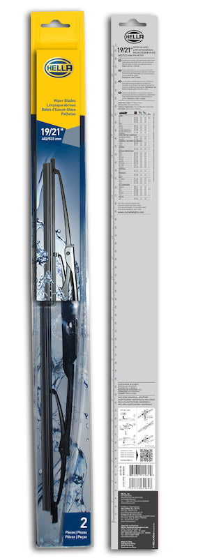 HELLA 9XW398114019/21 Standard Wiper Blade 19in/21in Pair