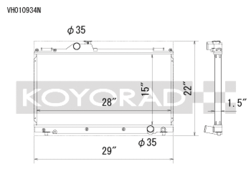 Koyo VH010934N for 01-05 Lexus IS300 (w/ Manual Transmission) Racing Radiator