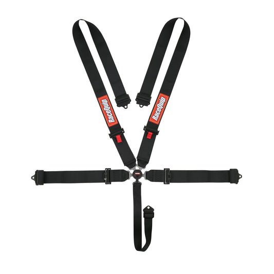 RaceQuip 741001 Black SFI Camlock 5-Point Pull-Down Lap Seat Belt