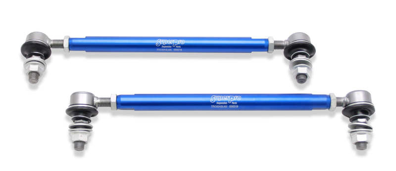 SuperPro Front Sway Bar Link Kit - Heavy Duty Adjustable (300mm-345mm Length, 12mm Studs)
