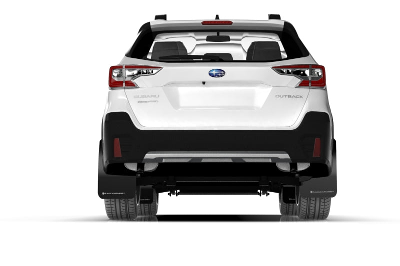 Rally Armor UR Mud Flaps - 2020-2025 Subaru Outback - Black/Blue Logo - #MF66-UR-BLK/BL