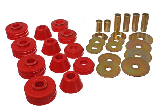 Energy Suspension for 1973-1980 GM 1/2 Ton C-10 Red Body Mount Set 3.4109R