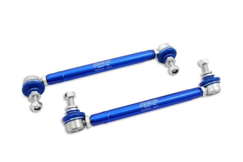 SuperPro Front Sway Bar Link Kit - Heavy Duty Adjustable (254mm-305mm Length, 10mm Studs)