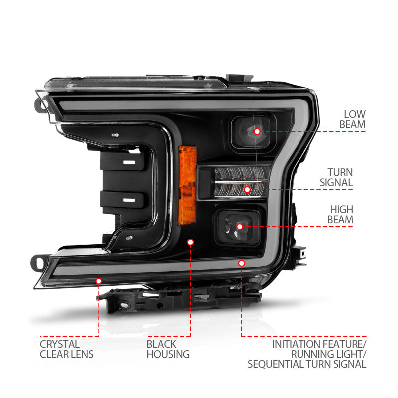 ANZO 2018-2020 Ford F-150 LED Projector Headlights