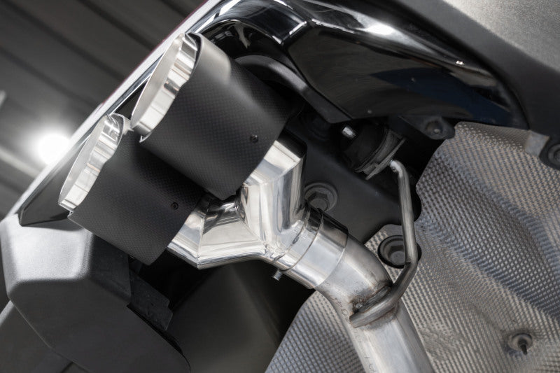 MBRP S52033CF 20-21 Ford Explorer ST 3.0L EcoBoost Dual Rear Exit Axle Back w/ Quad Carbon Fiber Tips - T304 - #S52033CF