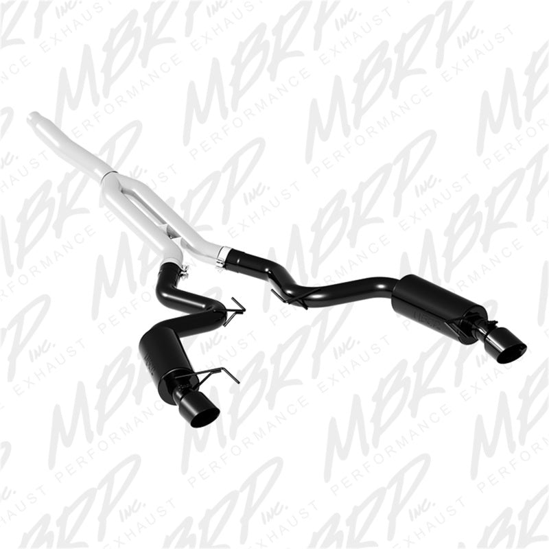 MBRP S7274BLK Cat-Back Exhaust System - 2015-2026 Ford Mustang 2.3L EcoBoost (Street) | Black Coated