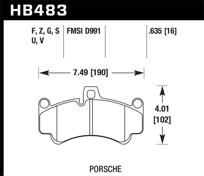 Hawk Performance HB483D.635 ER-1 Motorsport Brake Pads
