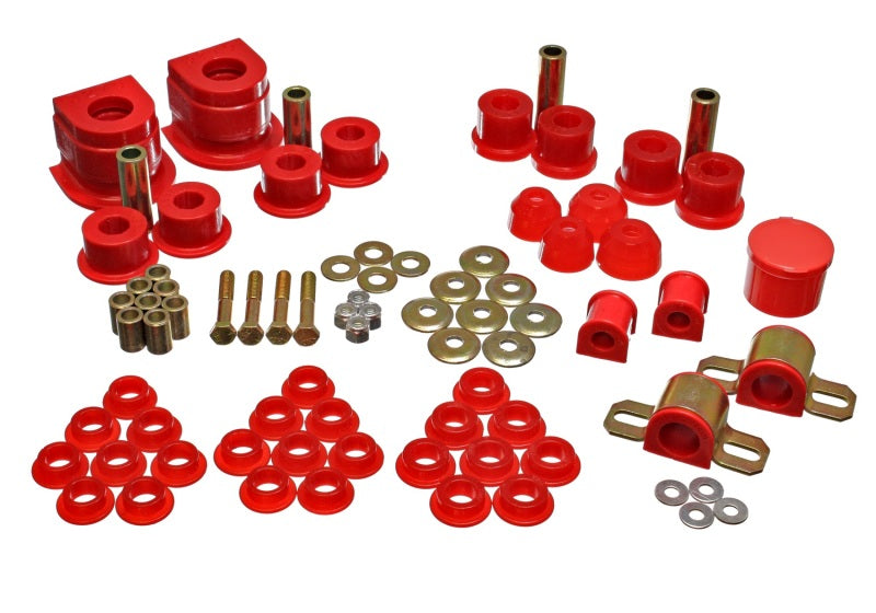 Energy Suspension for 86-91 Mazda RX7 Red Hyper-Flex Bushing Set 11.18101R