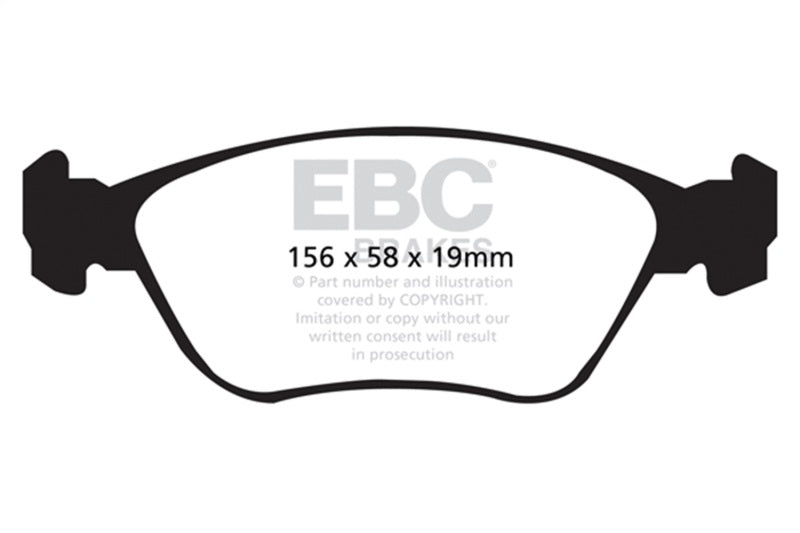 EBC 1998-2005 Volvo C70 2.3 Turbo T5 (16in Wheels) Yellowstuff Front Brake Pads DP41362R