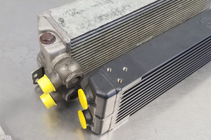 CSF 8110 Univ Dual Pass Oil Cooler - M22 x 1.5 - 24in L x 5.75in H x 2.16in W