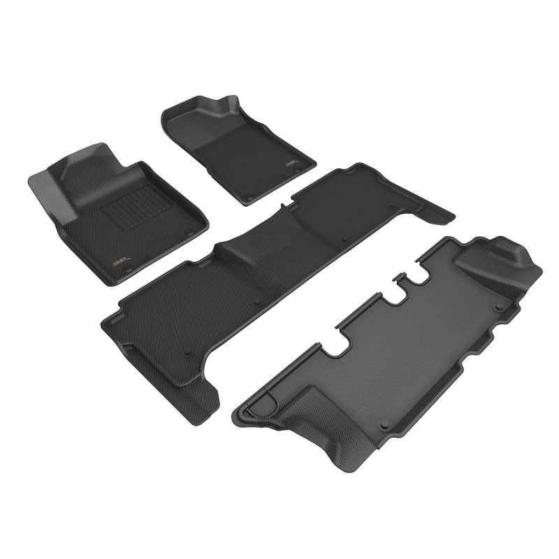 3D MAXpider Kagu Front, Rear & 3rd Row Floor Mats for 2019-2024 Nissan Armada