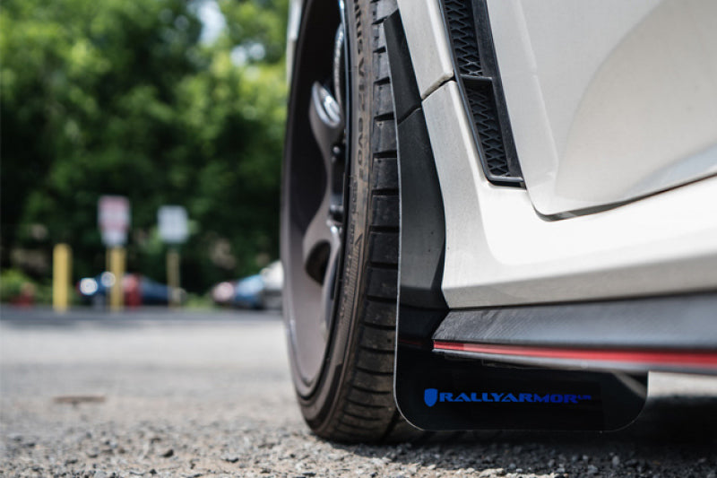 Rally Armor UR Mud Flaps - 2017-2021 Honda Civic - Black/White Logo - #MF47-UR-BLK/WH