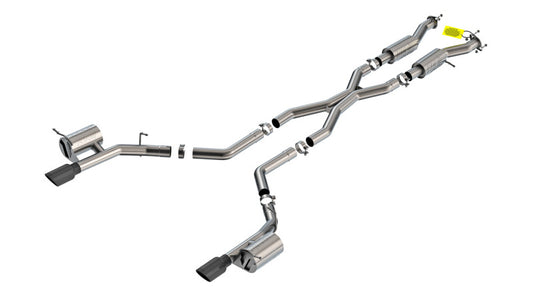 Borla 140886BC 2021+ Dodge Durango SRT Hellcat 6.2L V8 AWD ATAK Cat-Back Exhaust System - Black Chrome Tips - #140886BC