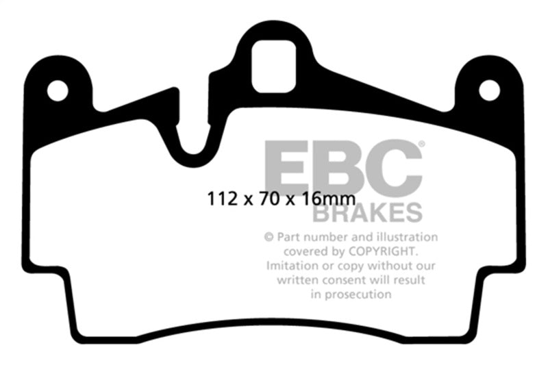 EBC 11-15 Audi Q7 3.0 Supercharged Yellowstuff Rear Brake Pads DP41474R