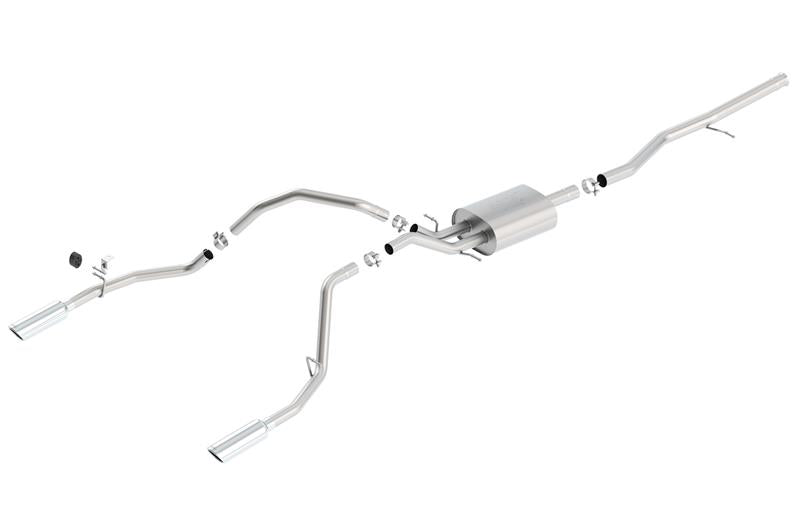 Borla 140540 14 Silv/Sierra 1500 5.3L AT/MT Crew Cab STD Bed ATAK Cat-Back Exhaust - #140540