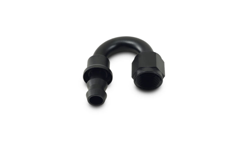 Vibrant -8AN Push-On 180 Deg Hose End Fitting - Aluminum