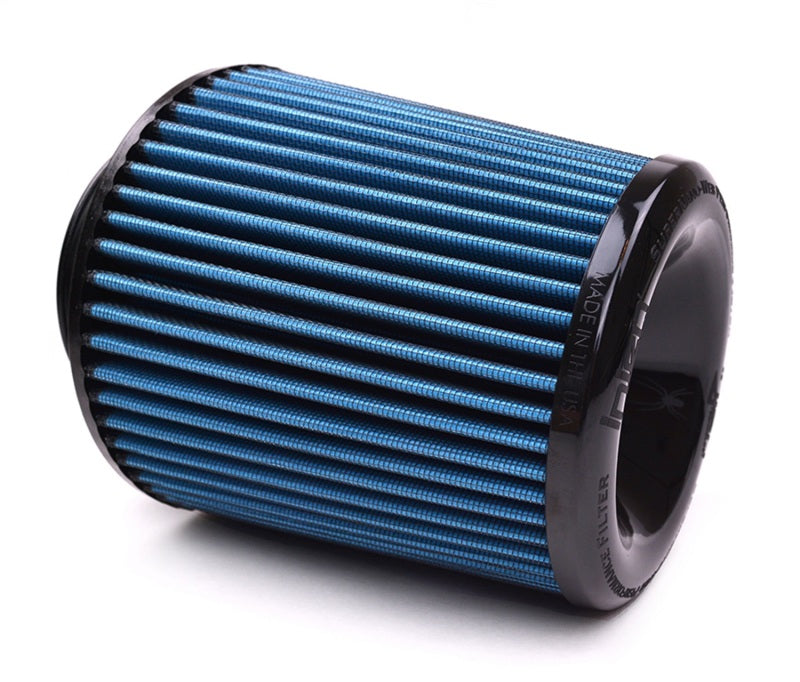 Injen Nanofiber Dry Air Filter - 4in Flange Dia / 6 1/2in Base / 7in Tall / 5 3/8in Top - #X-1026-BB
