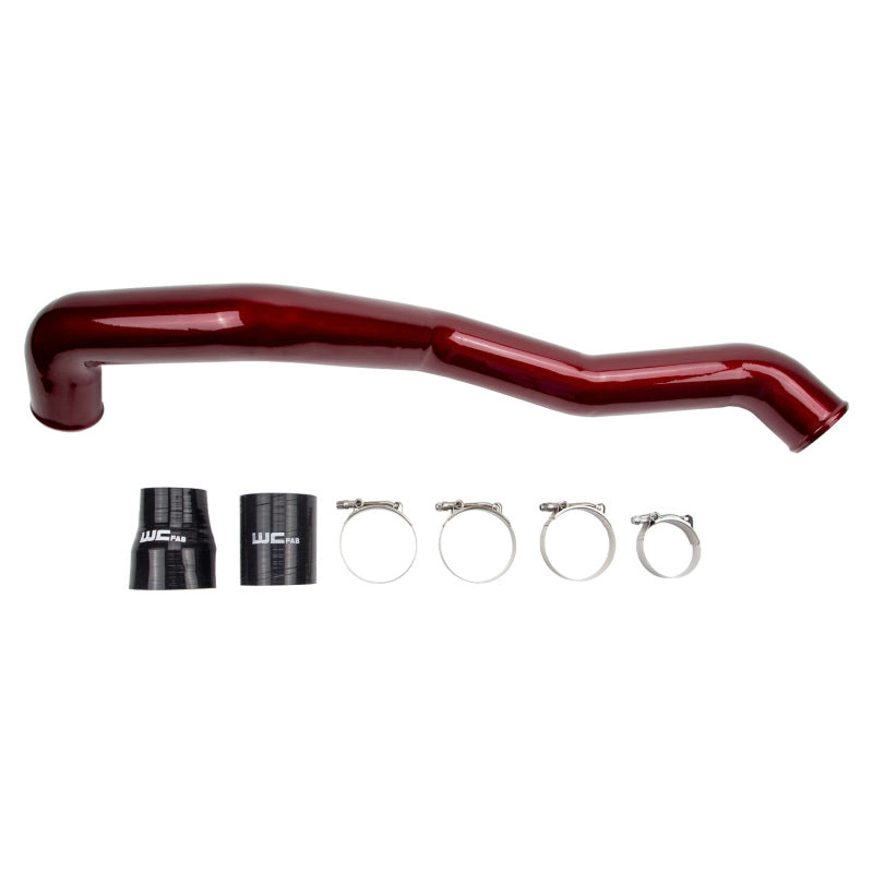Wehrli Custom Fabrication WCF100353-GW Driver Side 3in Intercooler Pipe Gloss White for 2011-2016 Chevrolet Silverado / GMC Sierra 2500 HD / 3500 HD LML Duramax