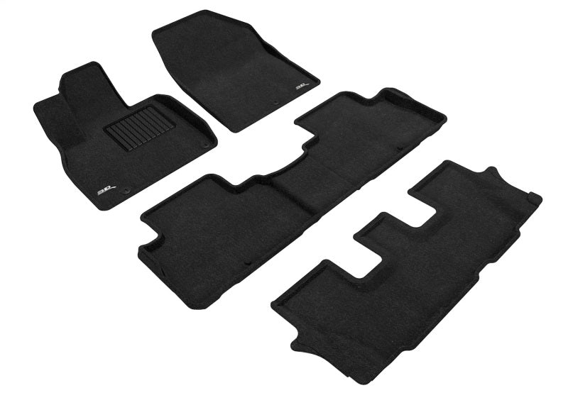 3D MAXpider Elegant Front, Rear & 3rd Row Floor Mats for 2020-2024 Kia Telluride (8-Seat)