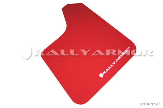 Rally Armor UR Mud Flaps - Universal - Red/White Logo - #MF12-UR-RD/WH