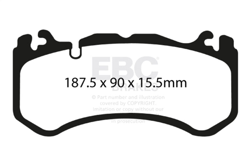 EBC 08-13 Mercedes-Benz C63 AMG (W204) 6.2 Bluestuff Front Brake Pads DP51939NDX