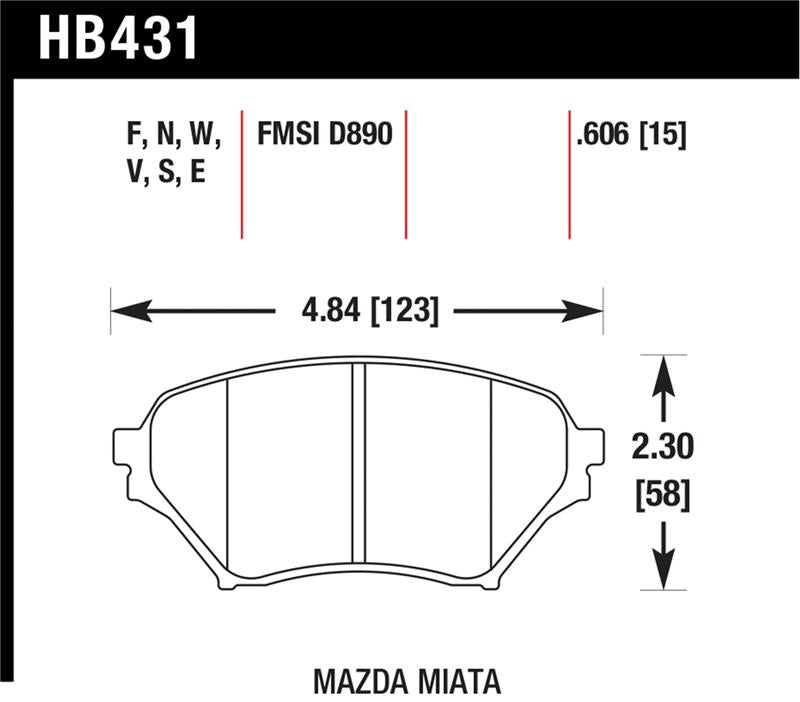 Hawk Performance HB431S.606 HT-10 Motorsport Brake Pads