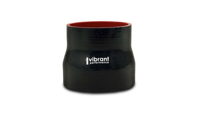 Vibrant 4 Ply Reducer Couper 3in ID x 2.75in ID x 4.5n Long - Black