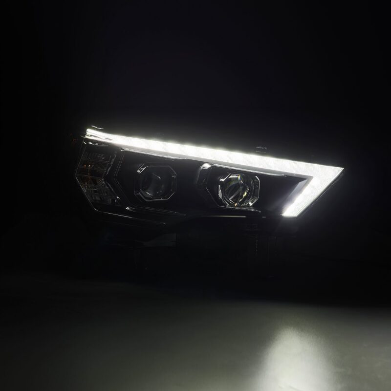 AlphaRex 880814 14-22 Toyota 4Runner PRO-Series Projector Headlights Black with Sequential Signal + DRL