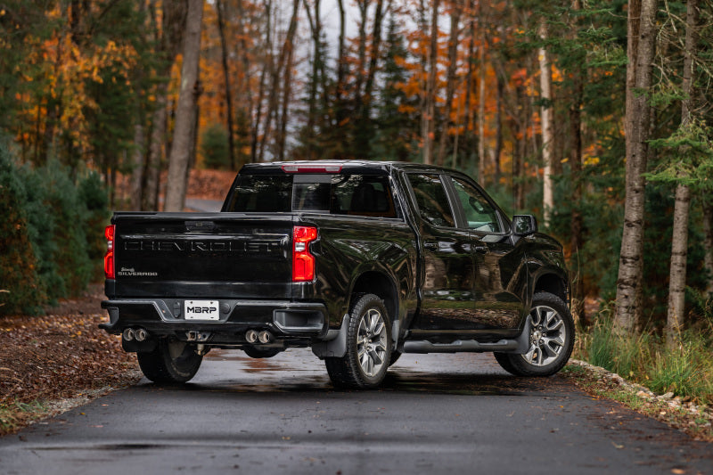 MBRP S50043CF Armor Pro Cat-Back Exhaust - Quad Carbon Tips - 2019+ Silverado / Sierra 1500 5.3L