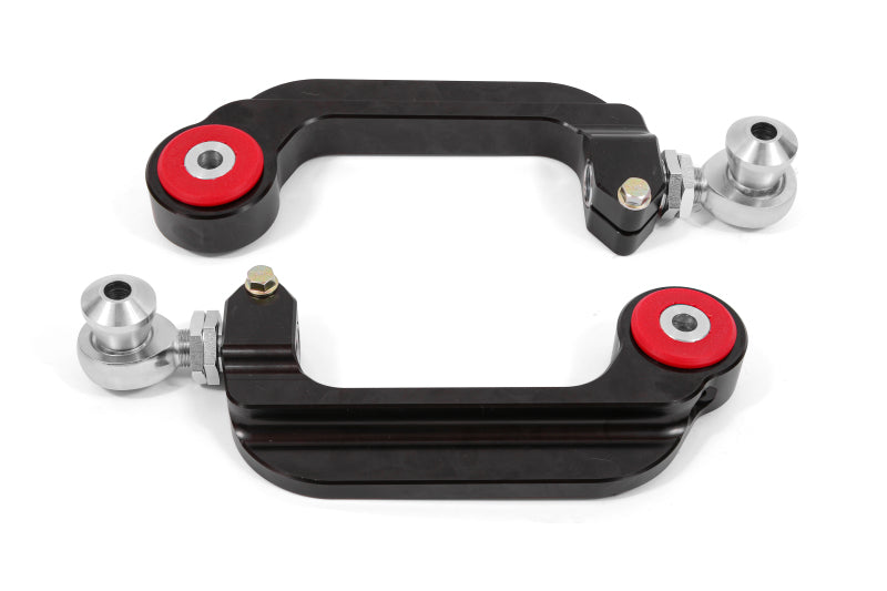 BMR 15-26 S550 Mustang Billet Aluminum Camber Links Adjustable (Poly/Rod ends) - Black Anodized