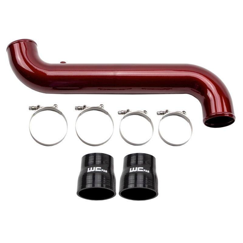 Wehrli Custom Fabrication WCF100682-GB Passenger Side 3.5in Intercooler Pipe Gloss Black for 2011-2016 Chevrolet Silverado / GMC Sierra 2500 HD / 3500 HD LML Duramax