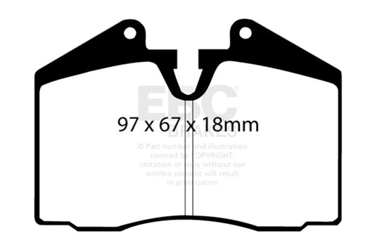 EBC 89-95 Ferrari 348 3.4 Yellowstuff Front and Rear Brake Pads DP4612R